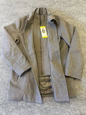 Kenneth Cole New York Mens Wool Blend Coat Small Gray Car Coat Jacket NWT